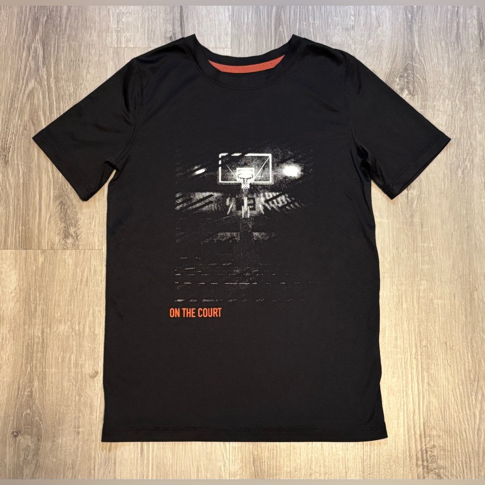 Boy’s All in Motion Black Graphic T-shirt M